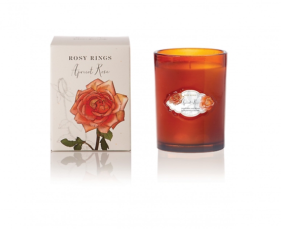 Apricot Rose Signature Glass Candle