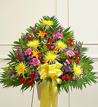 Bright Sympathy Standing Basket