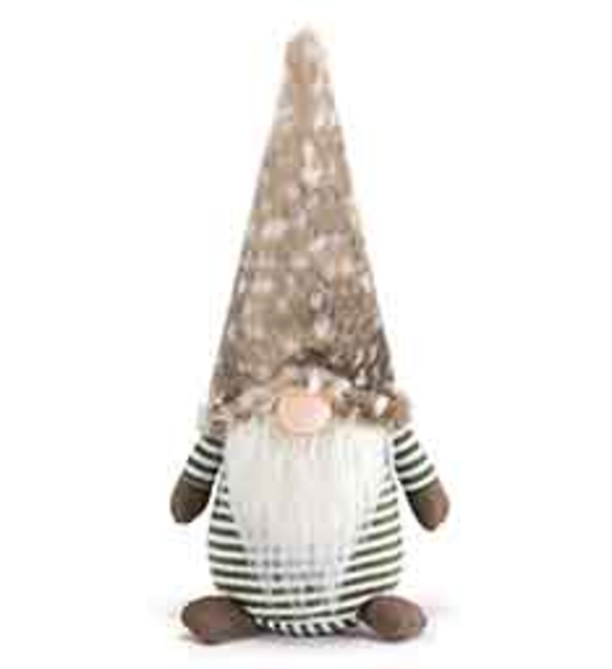 Large Green and White Striped Pajama Gnome