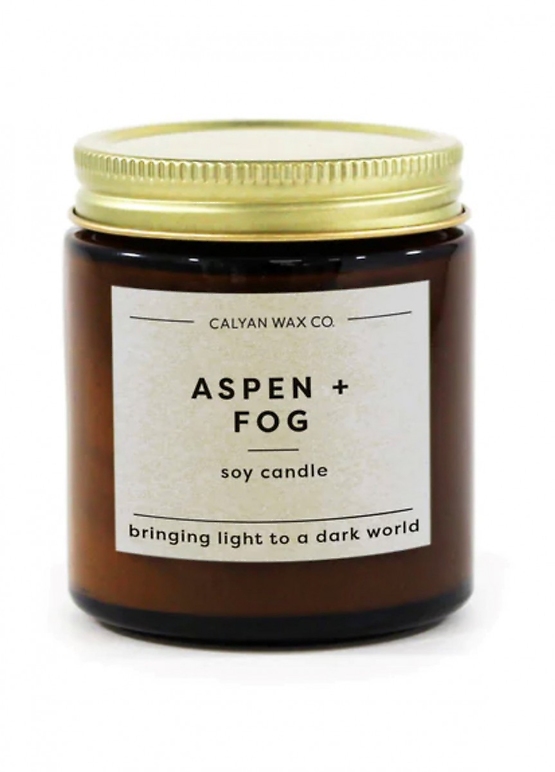 Calyan Mini Aspen Fog Amber Jar Candle